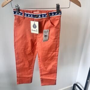 Beetle Thread Toddler Boy Size‎ 4T Coral Twill Boat Pants Brand New